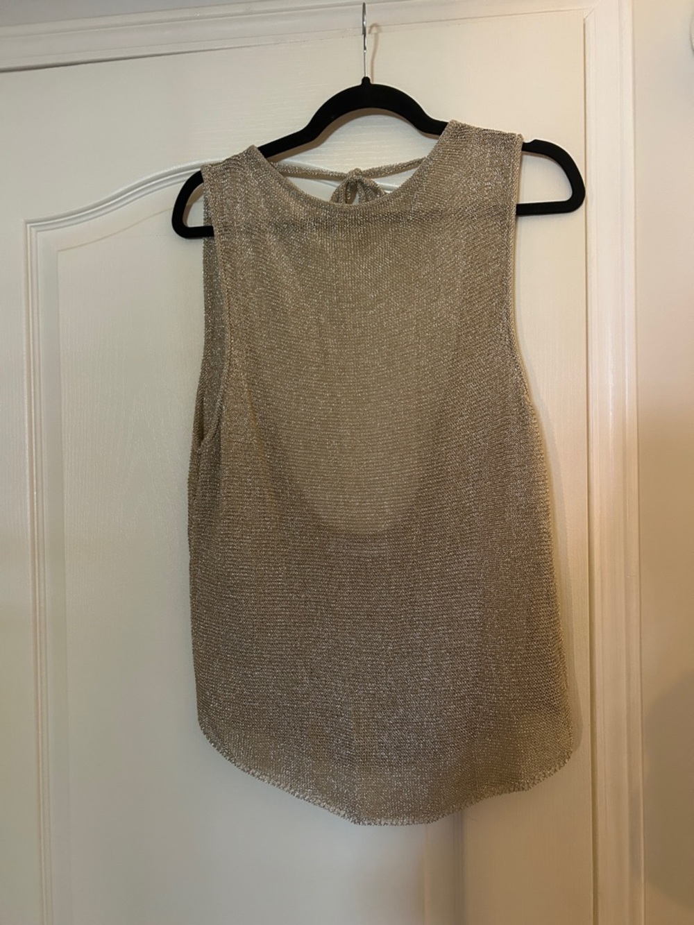 Metallic Gold Sleeveless Knit Top